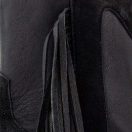 Santiag a franges bi matière -Amazonne black - Santiags femme