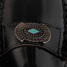 Mocassins Western Femme Hampton Noir Turquoise | Mexicana